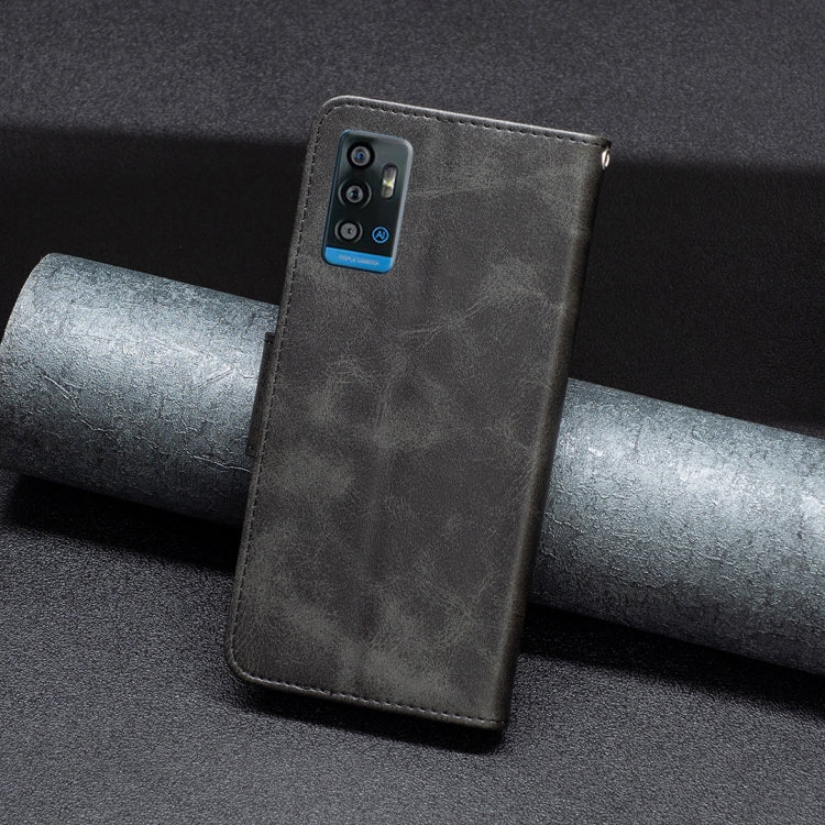 For ZTE Blade A71 Retro Lambskin Texture Leather Phone Case