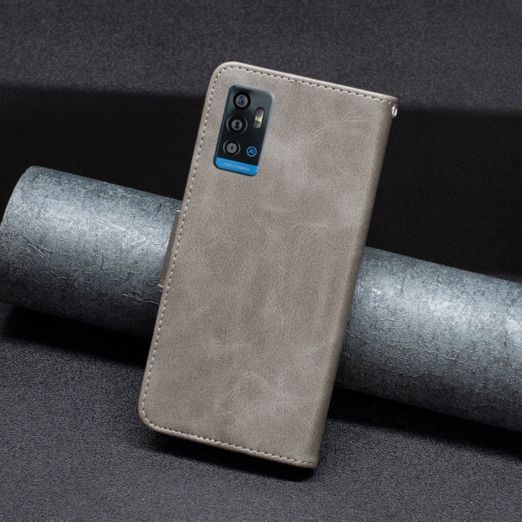 For ZTE Blade A71 Retro Lambskin Texture Leather Phone Case