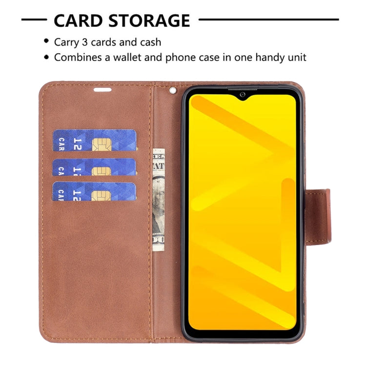 For ZTE Blade A71 Retro Lambskin Texture Leather Phone Case