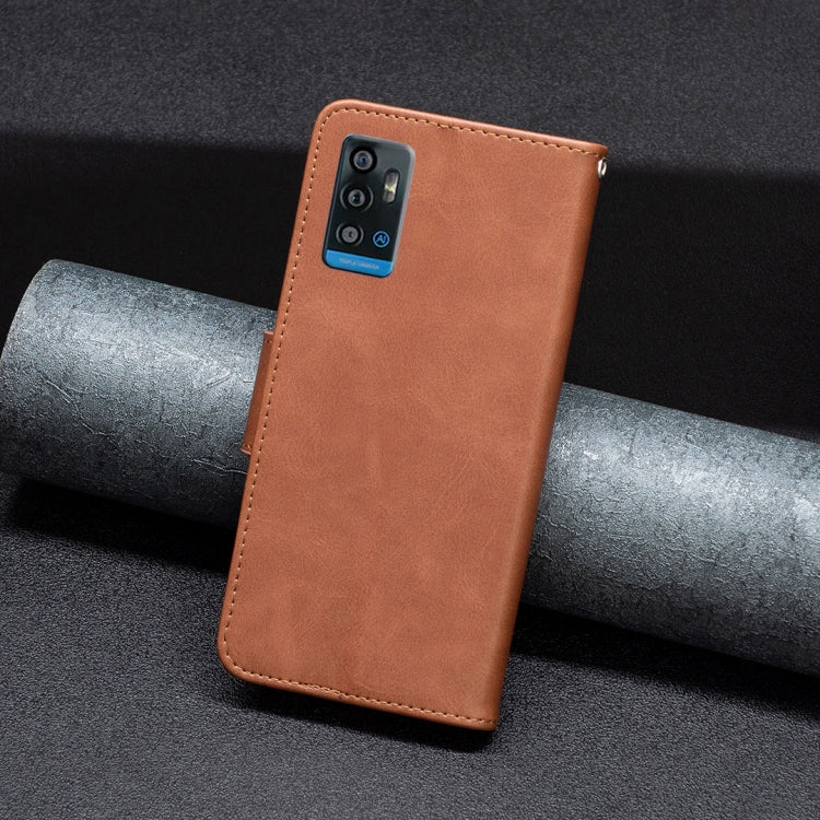 For ZTE Blade A71 Retro Lambskin Texture Leather Phone Case
