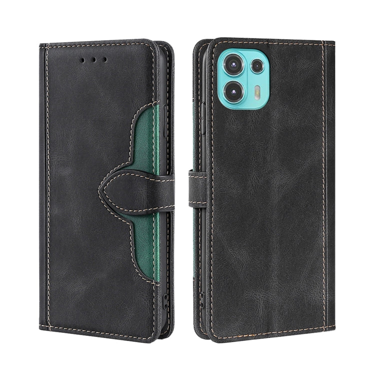 For Motorola Edge 20 Lite Skin Feel Straw Hat Magnetic Buckle Leather Phone Case