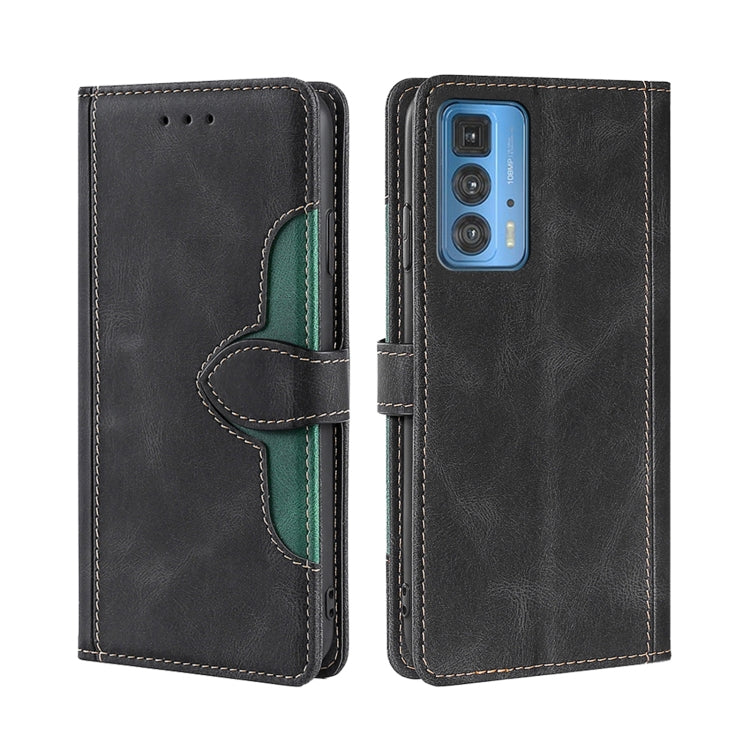 For Motorola Edge 20 Pro / S Pro Skin Feel Straw Hat Magnetic Buckle Leather Phone Case