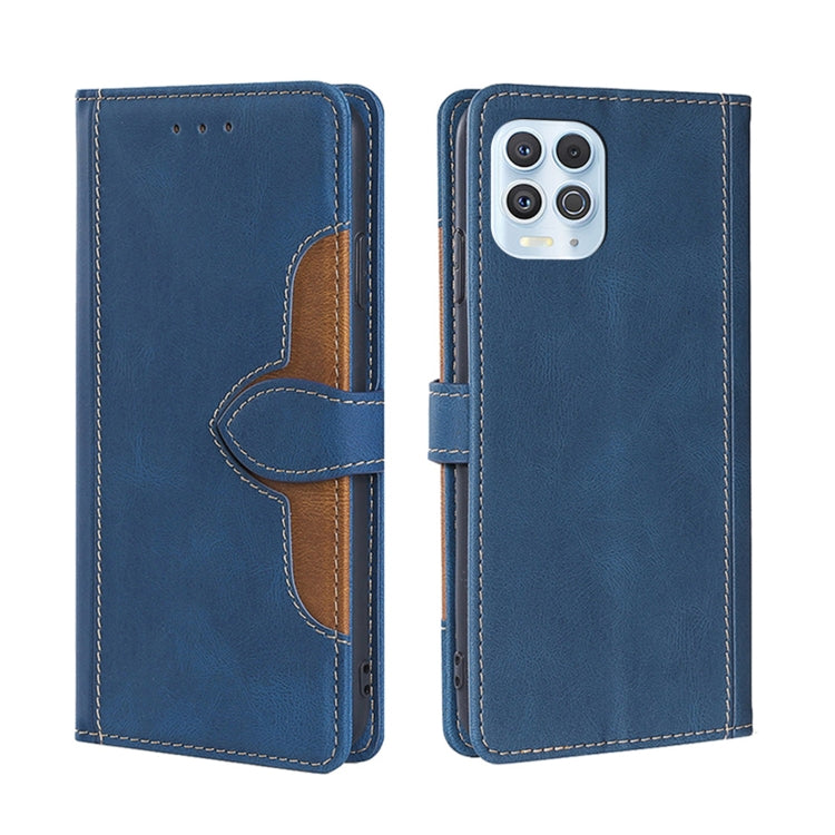 For Motorola Edge S / G100 Skin Feel Straw Hat Magnetic Buckle Leather Phone Case