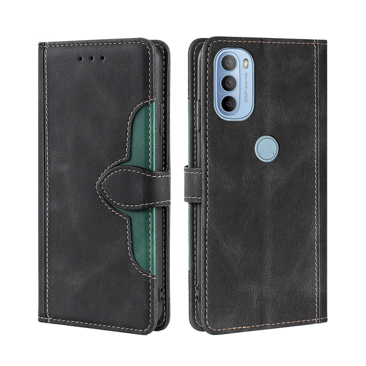For Motorola Moto G31 / G41 Skin Feel Straw Hat Magnetic Buckle Leather Phone Case