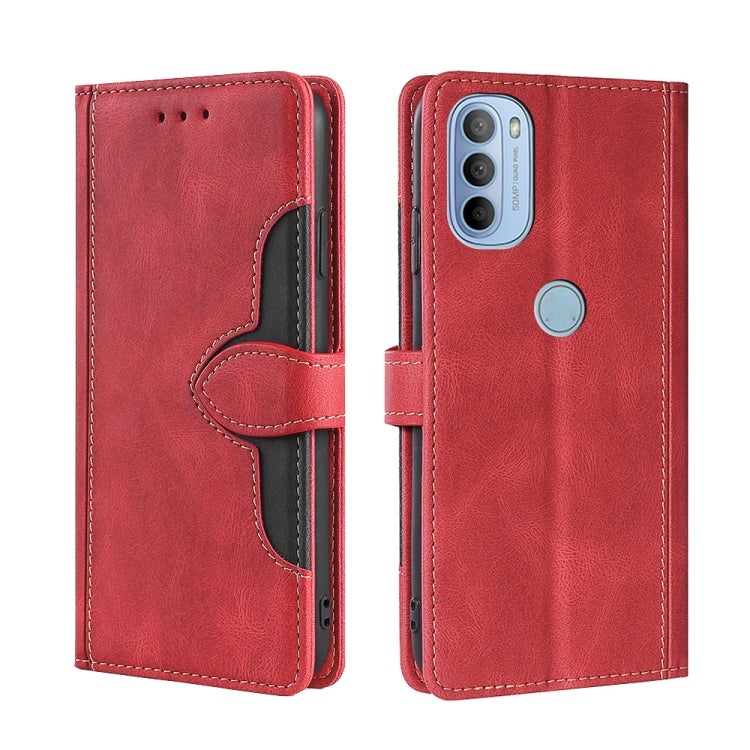For Motorola Moto G31 / G41 Skin Feel Straw Hat Magnetic Buckle Leather Phone Case