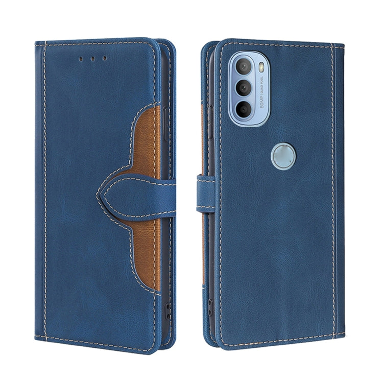 For Motorola Moto G31 / G41 Skin Feel Straw Hat Magnetic Buckle Leather Phone Case