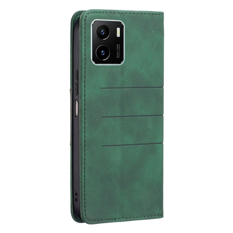 For vivo Y15s Magnetic Splicing Leather Phone Case