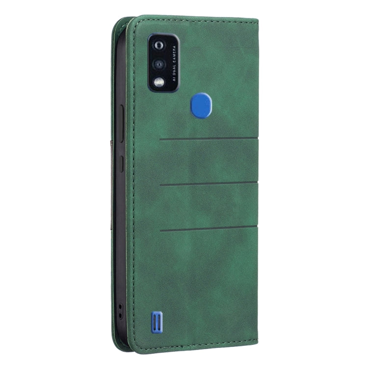 For ZTE Blade A51 Magnetic Splicing Leather Phone Case