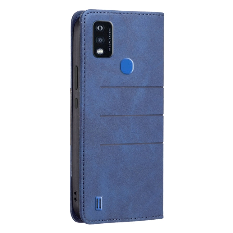 For ZTE Blade A51 Magnetic Splicing Leather Phone Case