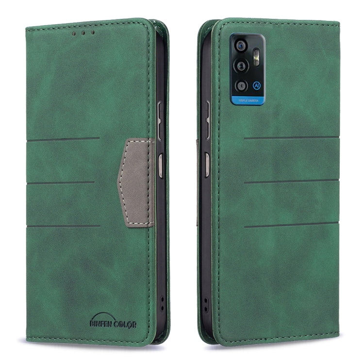 For ZTE Blade A71 Magnetic Splicing Leather Phone Case