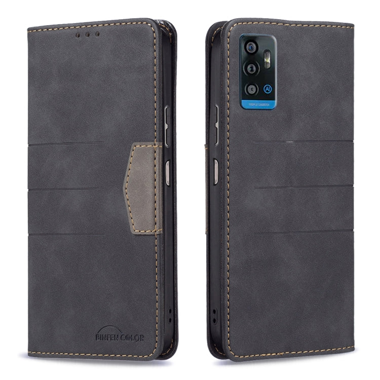 For ZTE Blade A71 Magnetic Splicing Leather Phone Case
