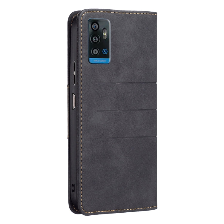 For ZTE Blade A71 Magnetic Splicing Leather Phone Case