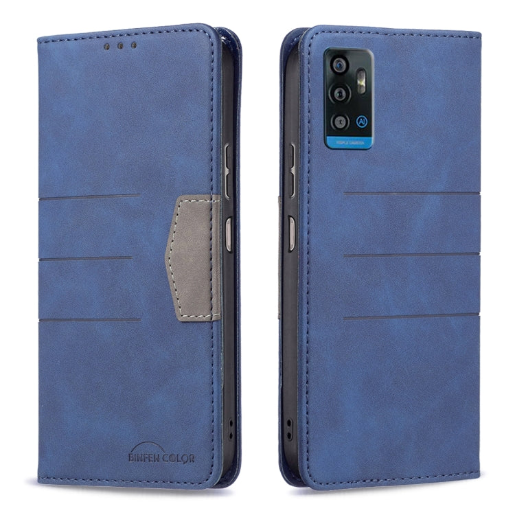 For ZTE Blade A71 Magnetic Splicing Leather Phone Case