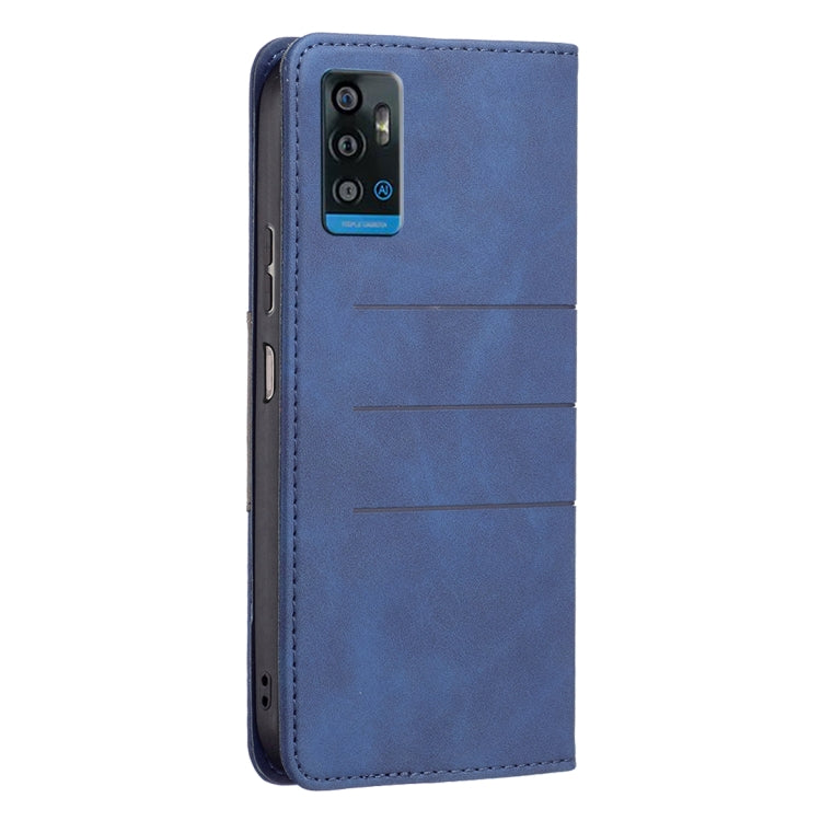 For ZTE Blade A71 Magnetic Splicing Leather Phone Case