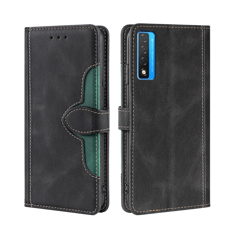 For TCL 20 5G / 20L Skin Feel Straw Hat Magnetic Buckle Leather Phone Case