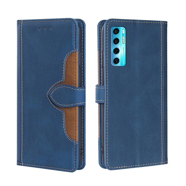 For TCL 20 Pro 5G Skin Feel Straw Hat Magnetic Buckle Leather Phone Case