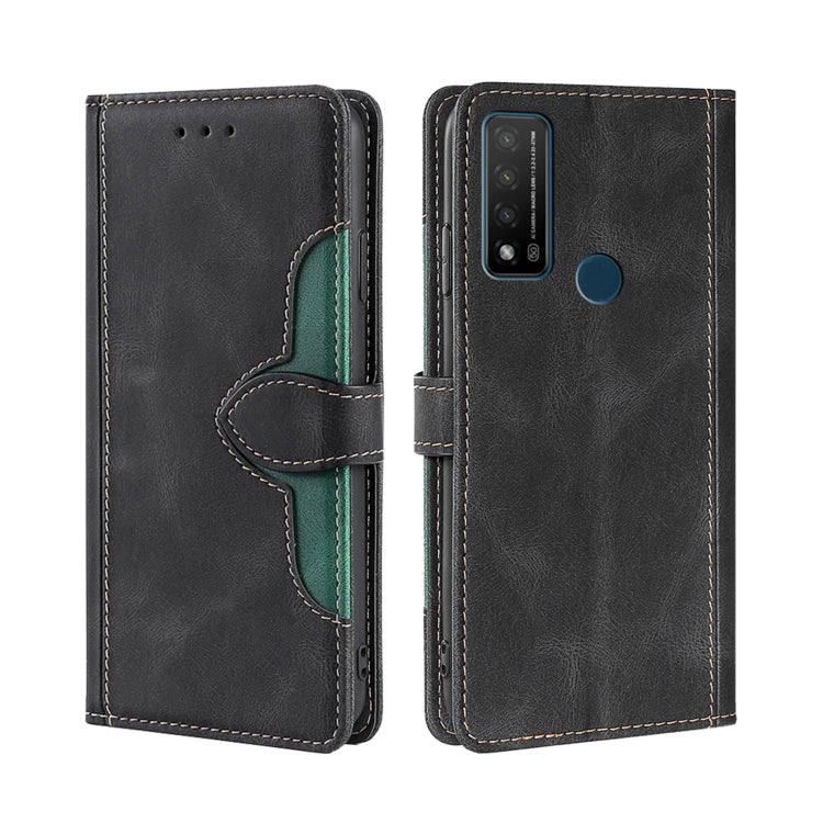 For TCL 20R 5G / Bremen / 20AX 5G Skin Feel Straw Hat Magnetic Buckle Leather Phone Case