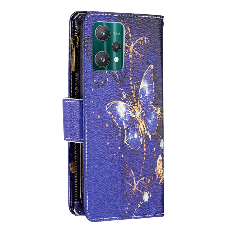 For OPPO Realme 9 Pro Colored Drawing Pattern Zipper Horizontal Flip Leather Phone Case with Holder & Card Slots & Wallet