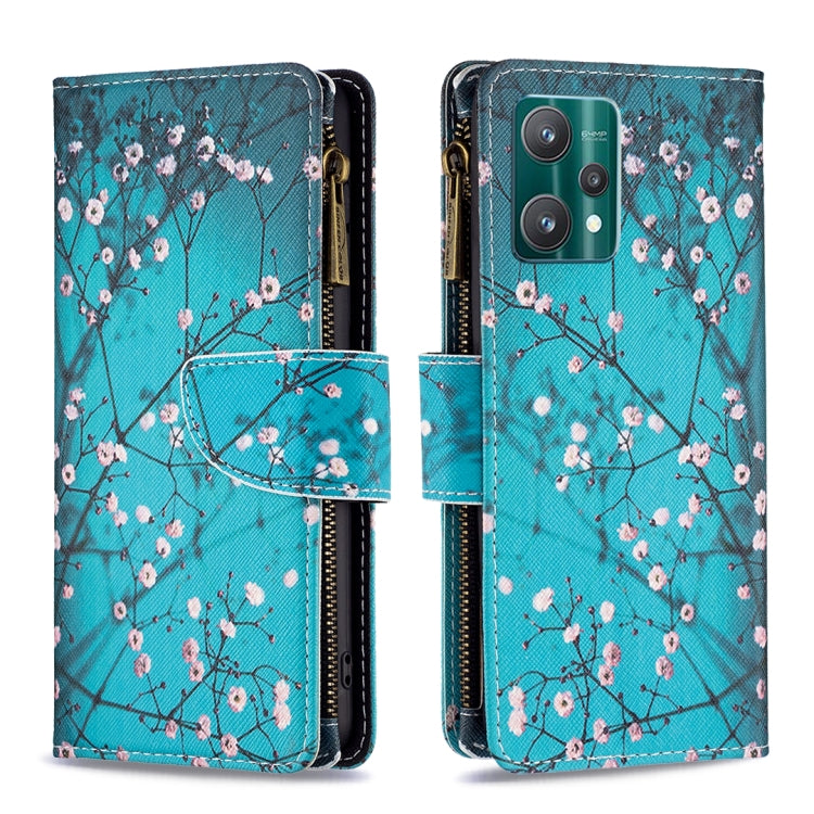 For OPPO Realme 9 Pro Colored Drawing Pattern Zipper Horizontal Flip Leather Phone Case with Holder & Card Slots & Wallet