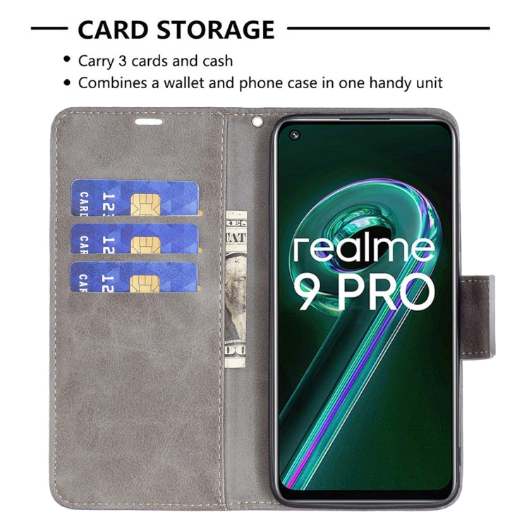For OPPO Realme 9 Pro Retro Lambskin Texture Leather Phone Case