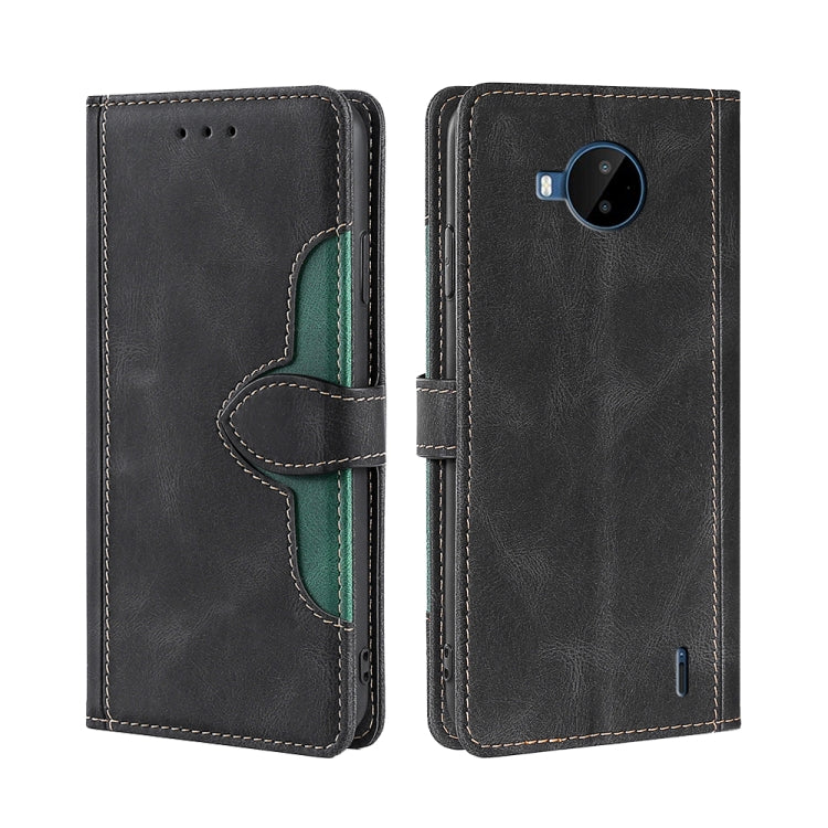 For Nokia C20 Plus Skin Feel Straw Hat Magnetic Buckle Leather Phone Case
