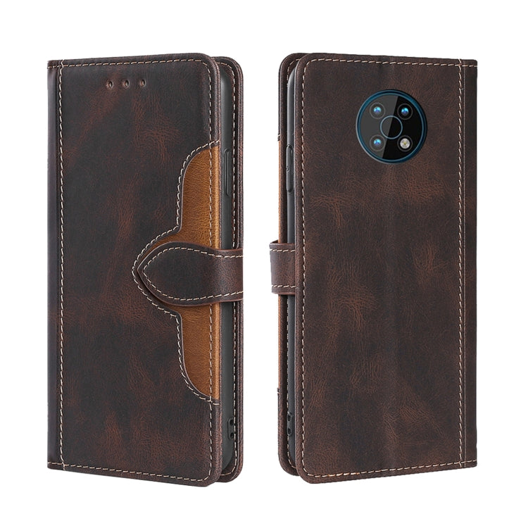 For Nokia G50 Skin Feel Straw Hat Magnetic Buckle Leather Phone Case