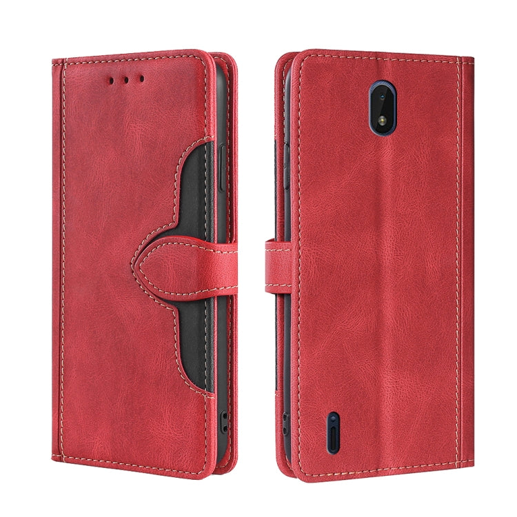 For Nokia C01 Plus / C1 2nd Editon Skin Feel Straw Hat Magnetic Buckle Leather Phone Case