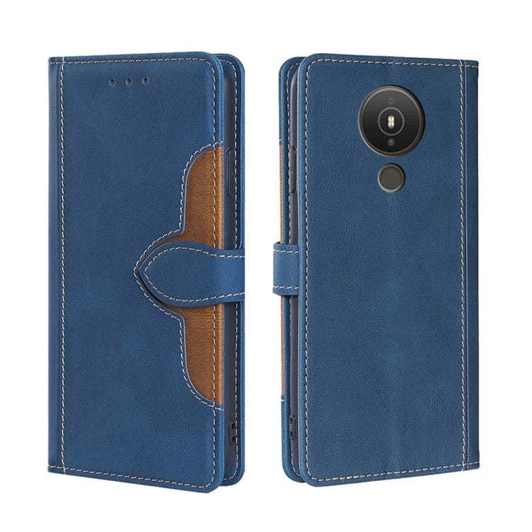 For Nokia 1.4 Skin Feel Straw Hat Magnetic Buckle Leather Phone Case