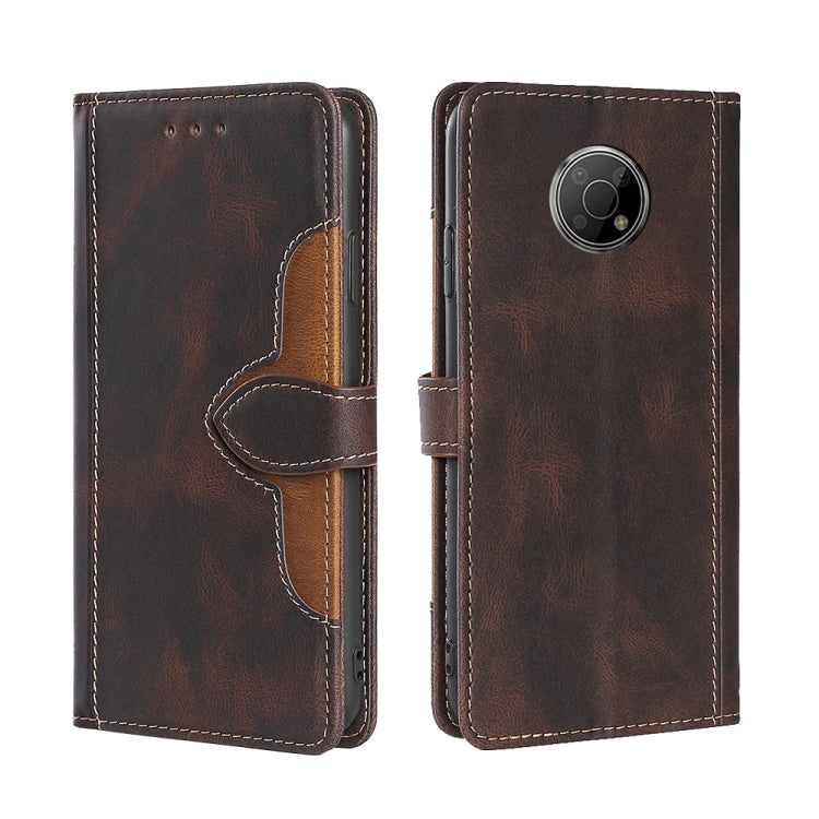 For Nokia G300 Skin Feel Straw Hat Magnetic Buckle Leather Phone Case