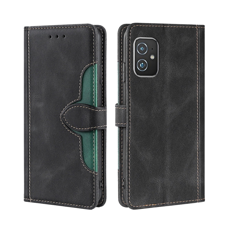 For Asus ZenFone8 ZS590KS Skin Feel Straw Hat Magnetic Buckle Leather Phone Case