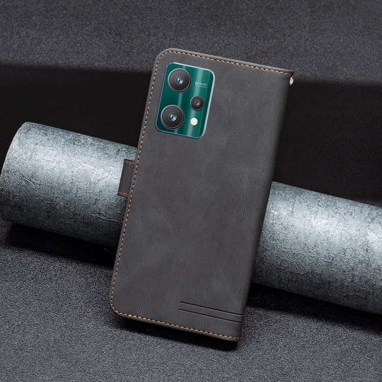 For OPPO Realme 9 Pro Magnetic Clasp RFID Blocking Anti-Theft Leather Phone Case with Holder & Card Slots & Wallet