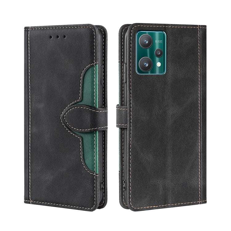 For OPPO Realme 9 Pro Skin Feel Straw Hat Magnetic Buckle Leather Phone Case