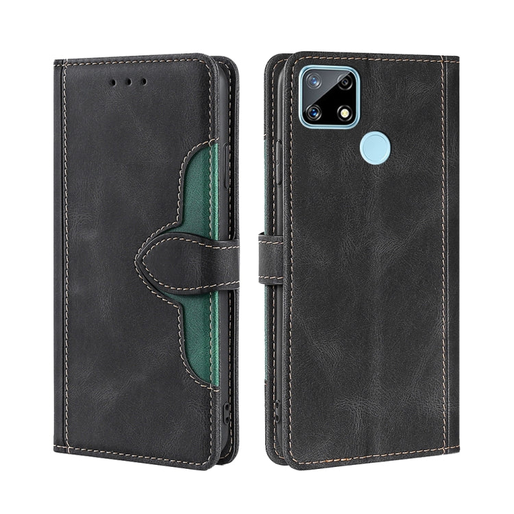 For OPPO Realme C12 / Narzo 20 Skin Feel Straw Hat Magnetic Buckle Leather Phone Case