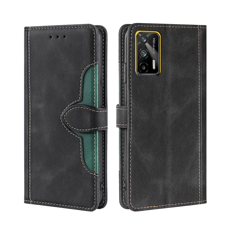 For OPPO Realme GT / Q3 Pro 5G Skin Feel Straw Hat Magnetic Buckle Leather Phone Case