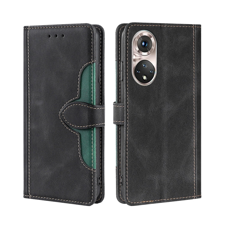 For Honor 50 Pro Skin Feel Straw Hat Magnetic Buckle Leather Phone Case