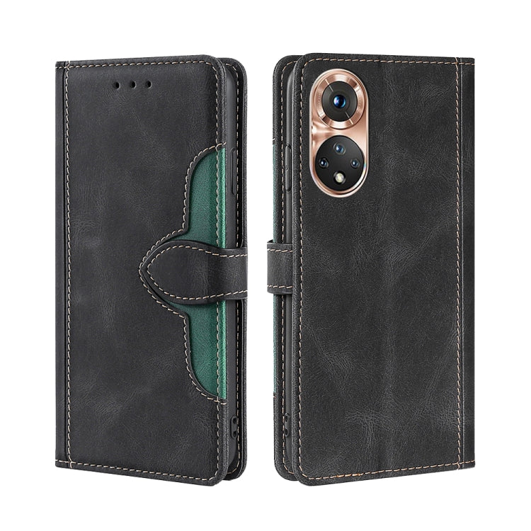 For Honor 50 Skin Feel Straw Hat Magnetic Buckle Leather Phone Case