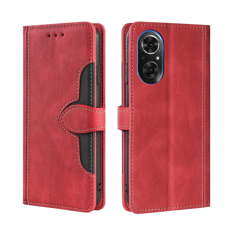 For Honor 50 SE Skin Feel Straw Hat Magnetic Buckle Leather Phone Case