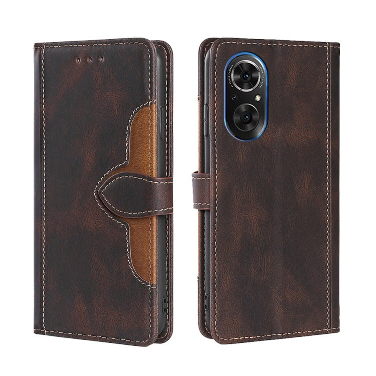 For Honor 50 SE Skin Feel Straw Hat Magnetic Buckle Leather Phone Case