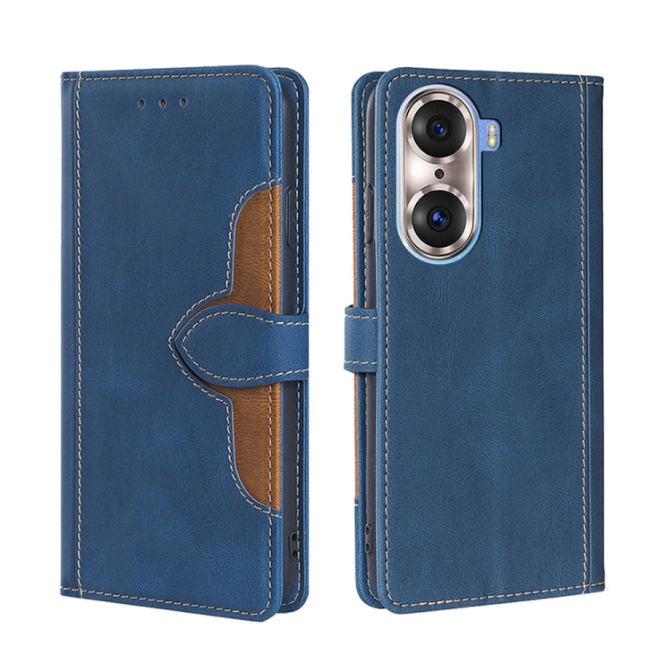 For Honor 60 Pro Skin Feel Straw Hat Magnetic Buckle Leather Phone Case