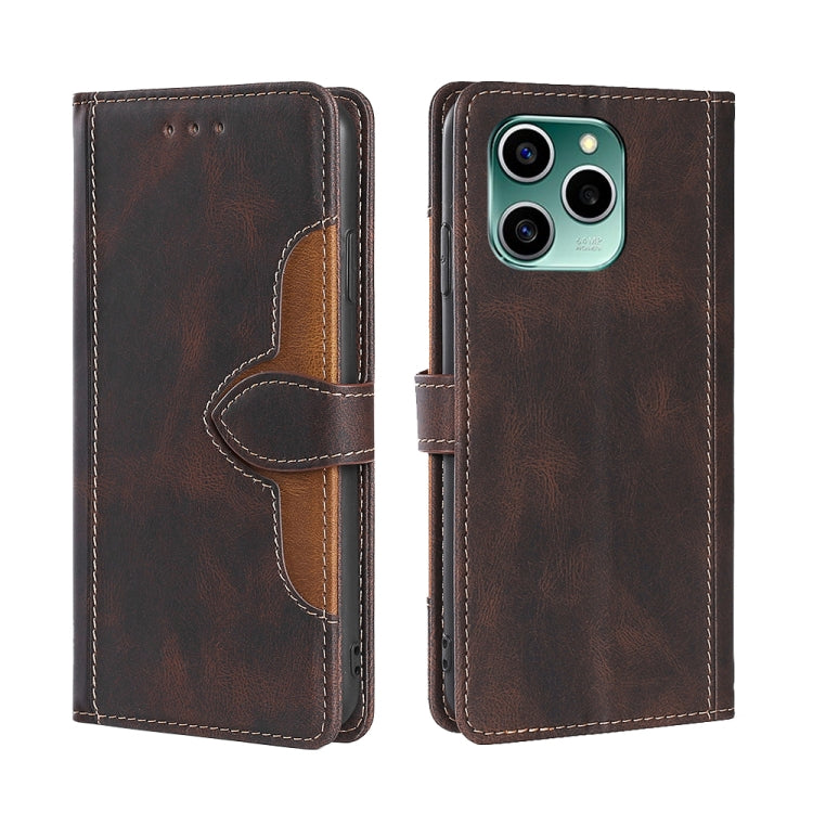 For Honor 60 SE Skin Feel Straw Hat Magnetic Buckle Leather Phone Case