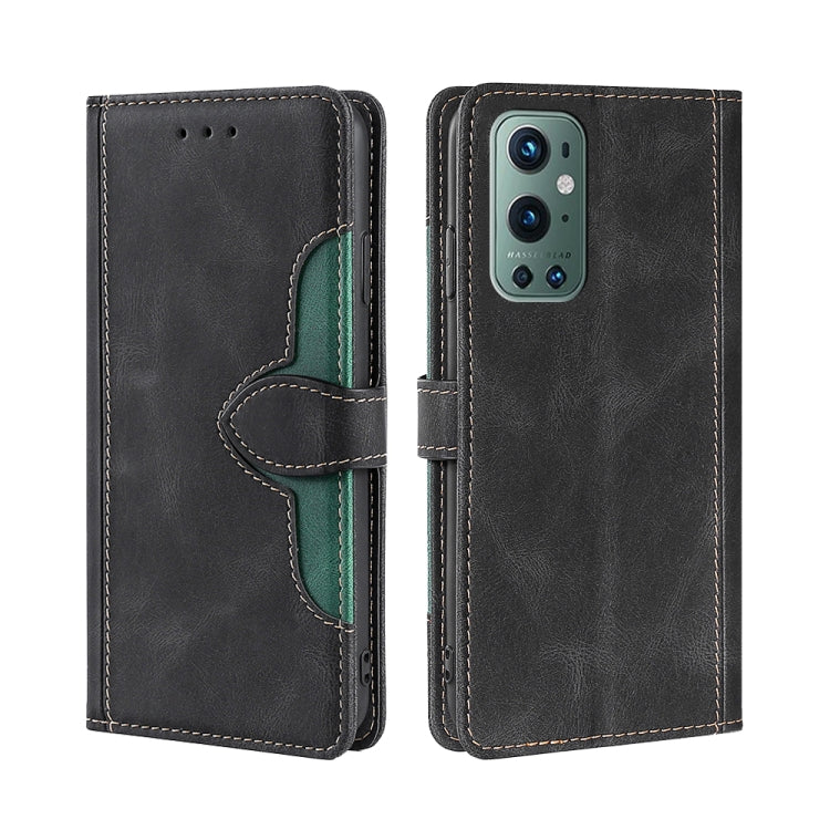 For OnePlus 9 Pro Skin Feel Straw Hat Magnetic Buckle Leather Phone Case