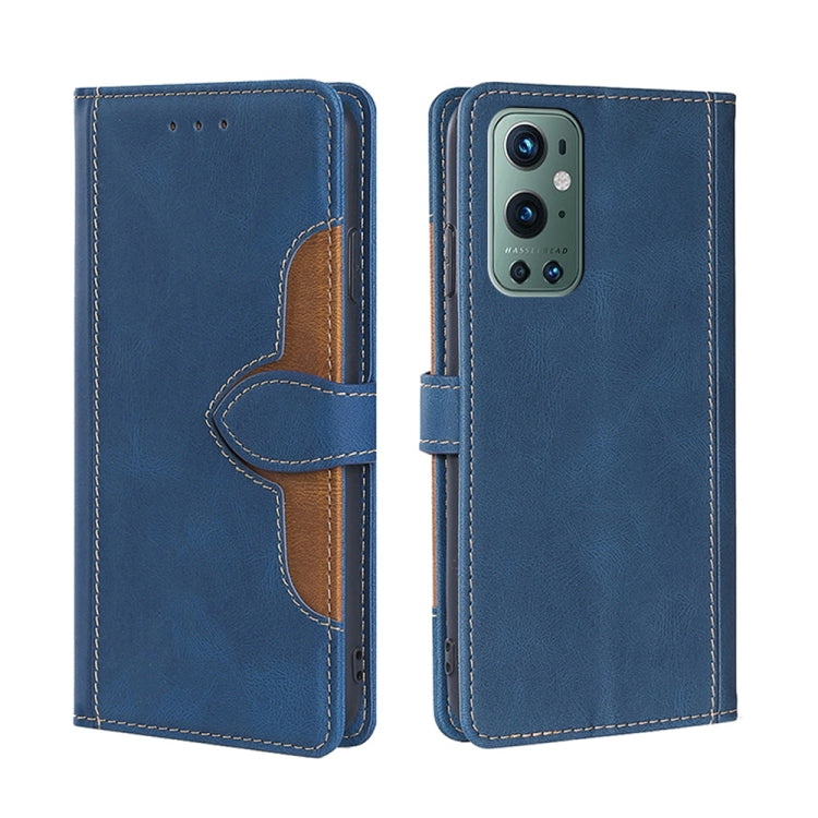 For OnePlus 9 Pro Skin Feel Straw Hat Magnetic Buckle Leather Phone Case