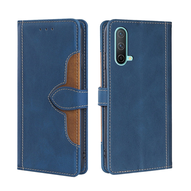 For OnePlus Nord CE 5G Skin Feel Straw Hat Magnetic Buckle Leather Phone Case