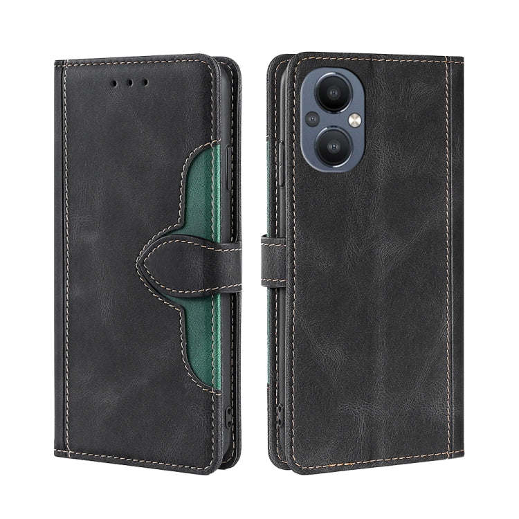 For OnePlus Nord N20 5G Skin Feel Straw Hat Magnetic Buckle Leather Phone Case