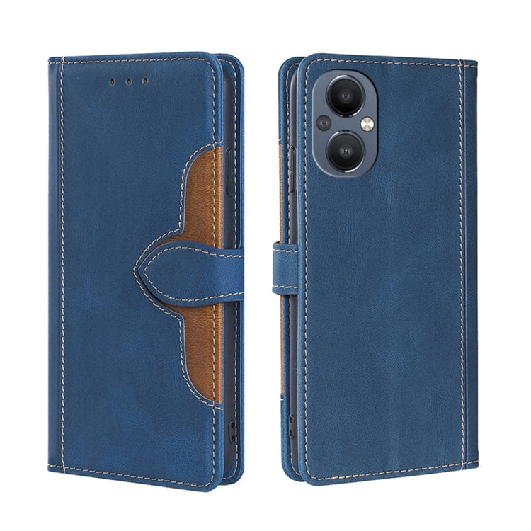 For OnePlus Nord N20 5G Skin Feel Straw Hat Magnetic Buckle Leather Phone Case