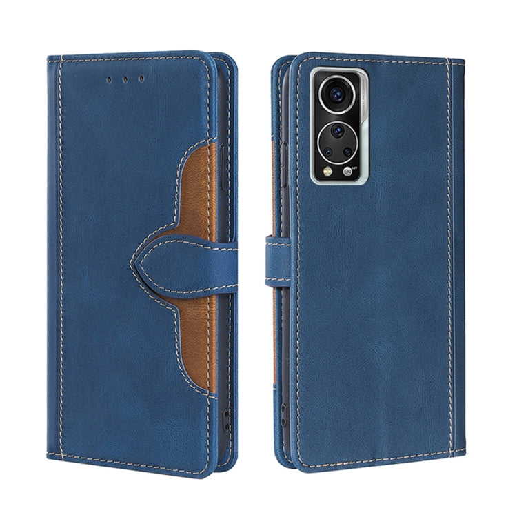 For ZTE Axon 30 5G Skin Feel Straw Hat Magnetic Buckle Leather Phone Case