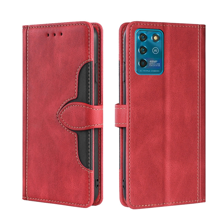 For ZTE Blabe V30 Vita Skin Feel Straw Hat Magnetic Buckle Leather Phone Case