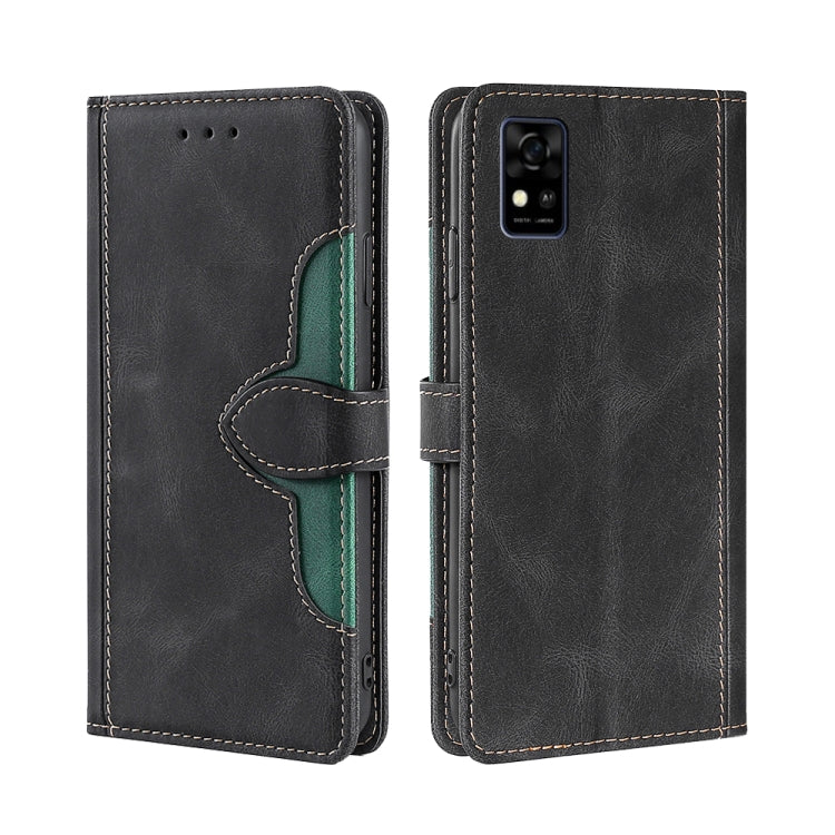 For ZTE Blabe A31 Skin Feel Straw Hat Magnetic Buckle Leather Phone Case