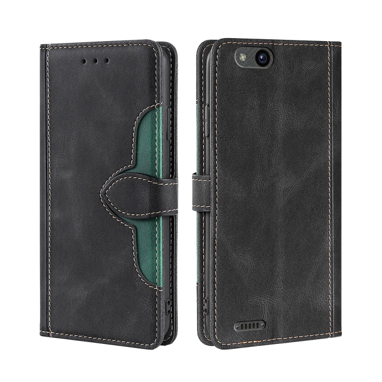 For ZTE Tempo X Skin Feel Straw Hat Magnetic Buckle Leather Phone Case
