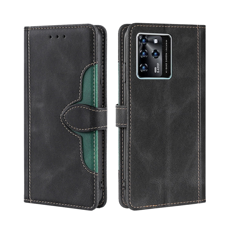 For ZTE Blabe V30 Skin Feel Straw Hat Magnetic Buckle Leather Phone Case